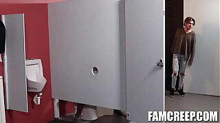 Ryan Kneeds Sucks His Stepfathers Michael Roman Cock In Public Toilet