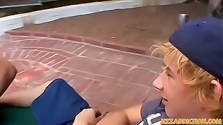 Inked Casey Wood ravaged before cum spraying young unconcerned stud